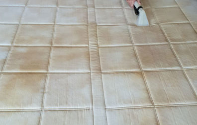 old color stain cleaned using vaccuum