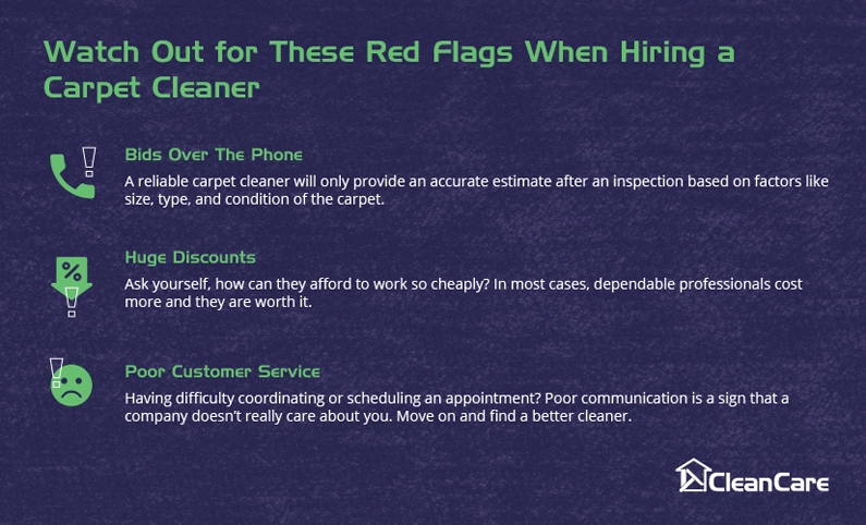 Watch out for these red flags when hiring a carpet cleaning