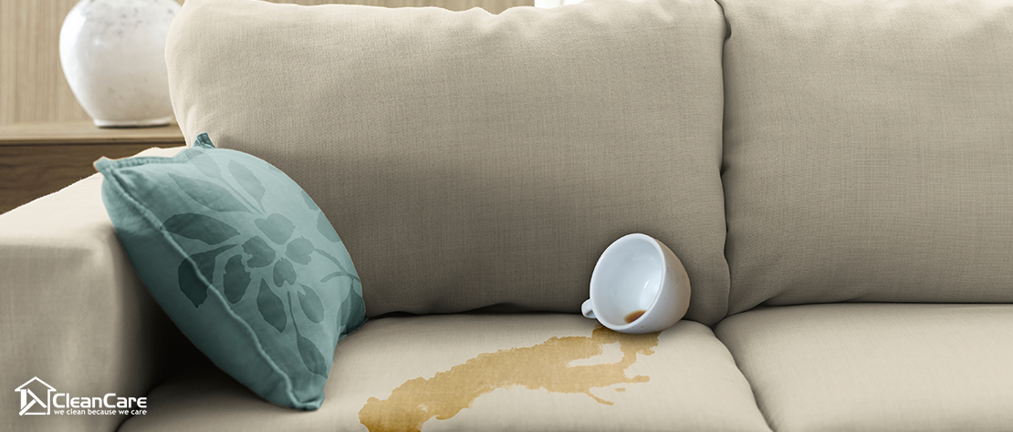 coffee stain needs upholstery cleaning