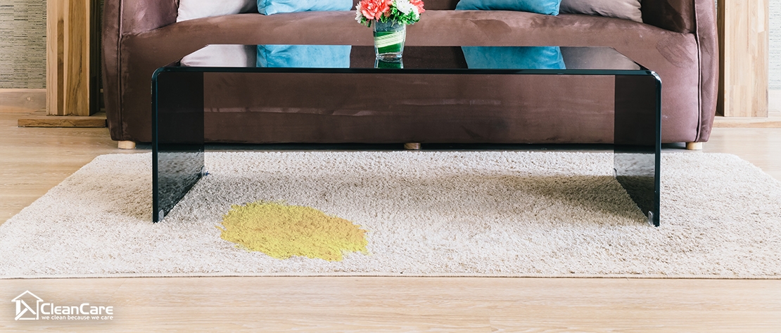 yellow carpet stain needs professional carpet cleaning