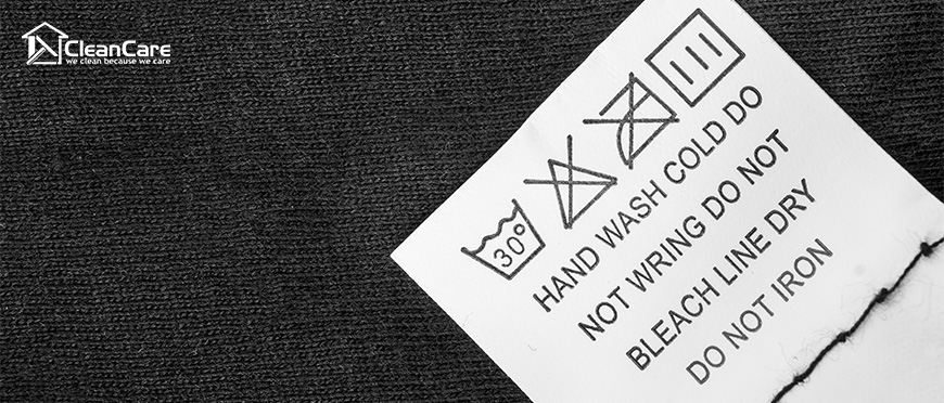 Image of a fabric care label