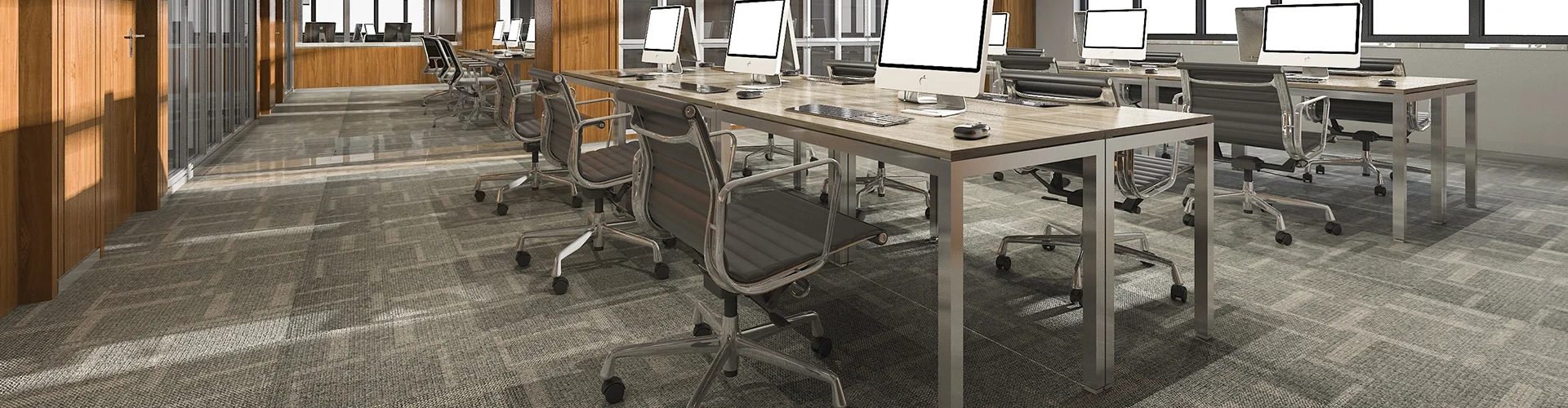 Clean carpet after the office carpet cleaning services by Clean Care